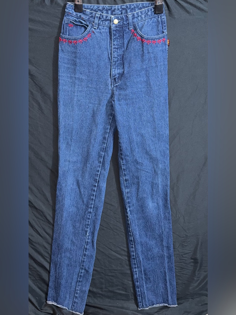 Vintage Y2K Sergio Valente Jeans Womens 11/12 Blue Straight Denim Embroidered